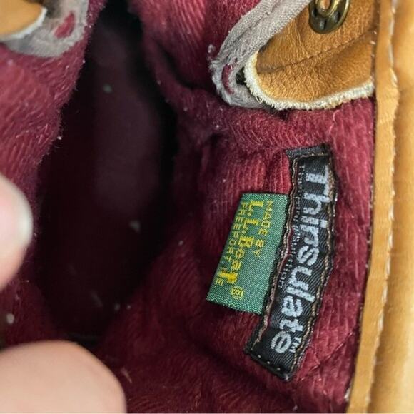 LL Bean Bean Boots Leather Waterproof Duck Brown Tan Size 9 - Picture 6 of 10